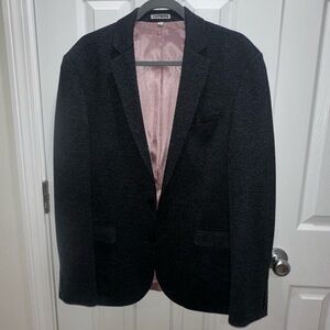 Express Charcoal Blazer with red Lining